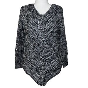 Intrigue Women's Ragg Sweater Studs Cable Knit Asymmetric Chunky Streetwear Y2K